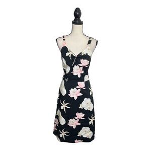 KAREN KANE Black Flower Print Sleeveless Dress. Size 6